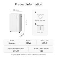 SimplusPink Dual-Core Dehumidifier & Air Purifier 2-in-1  650ml/Day  2.5L Tank HEPA11 Filtration