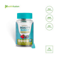 Health Fusion Beauty Bunny for Hair Nails Skin with 5000mcg Biotin Vitamin E Vitamin C Folic Acid | Beauty Gummies | 60s
