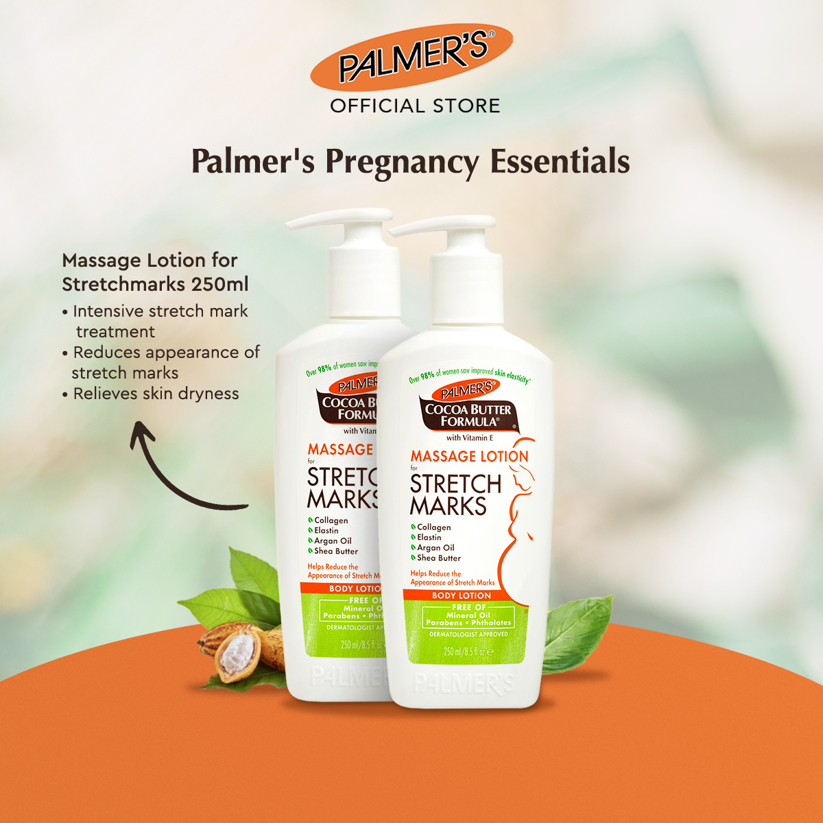 AUGUST EXCLUSIVE BUNDLE | Palmers Massage Lotion for Stretch Marks Duo 250ml