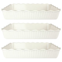 MELAWARES PLAIN IVORY Rectangular Server 15 inch [7115 - IVORY]