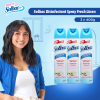 Solbac Disinfectant Spray Fresh Linen 400g - 3pcs