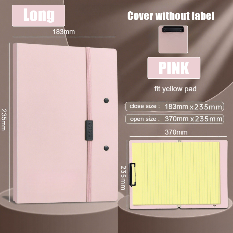 Long Clipboard Foldable Writing Pad Fit A5/A4 Yellow Pad Purple Clip Board Folding Board File Folder Organizer