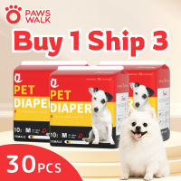 【BUY 1 Ship 3】PawsWalk Disposable Dog Diapers (30PCS) XXS XS S M L XL - Suitable for Male and Female pet Diapers