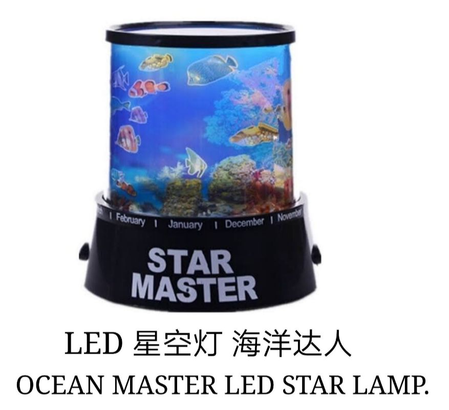 Starry Night Romantic LED Starlight Projector with Touch Sensor - 3-Prong Plug - LED White Light