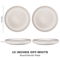 KeepHome 10inch|8inch Nordic Style Ceramic Steak Plate Western Dinner Plate Salad Plate Dining Tableware