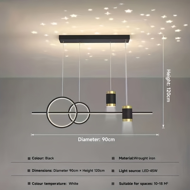 Y&C Dining Lights Chandeliers Modern For Bar Dining Table Counter Light Drop Light Simple