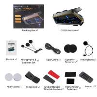 GEARELEC GX12 Motorcycle Helmet Intercom Headset For Music Sharing While In Intercom Up To 10 Riders