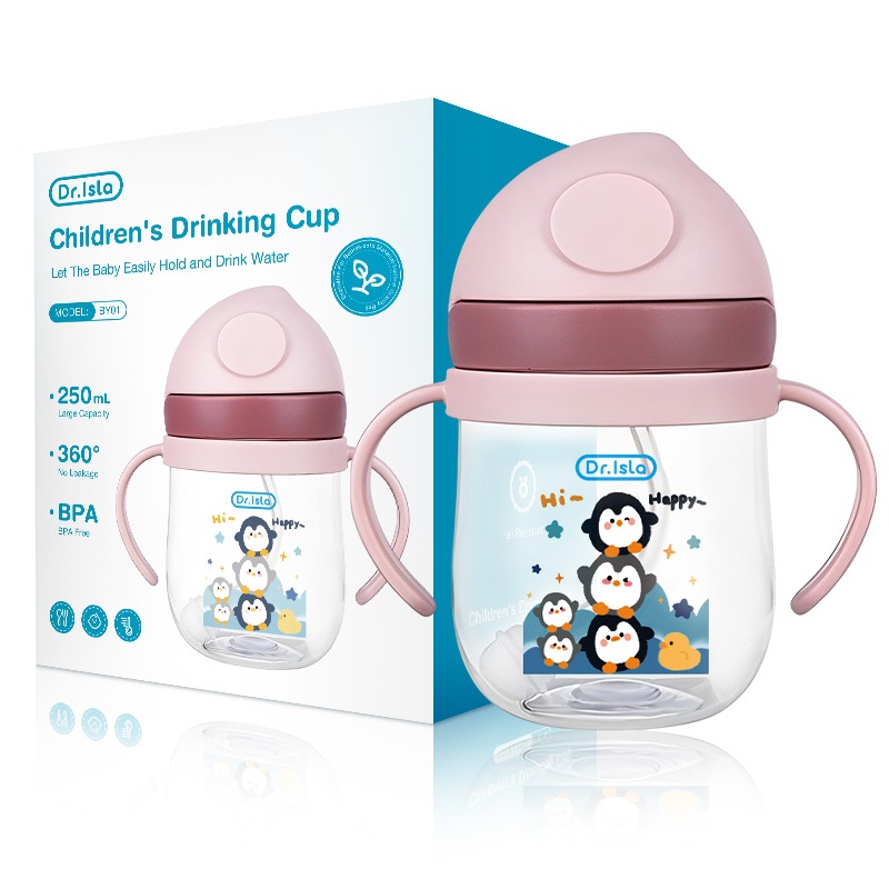 Dr.isla By01 Baby Feeding Cup Children Leakproof Learn Drinking Bottle Kids Portable Training