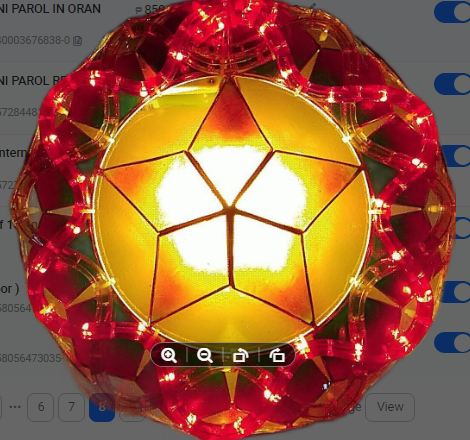 AUTHENTIC CAPIZ MINI PAROL IN ORANGE 220V/ LED