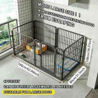 Pet New Land Pet Fence Adjustable 6Pcs Large space DIY Dog cage cat rabbit Fence high quality Dog Kennel