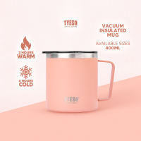 TYESO 400ml Stainless Steel Coffee Mug with Lid | Insulated Thermal Cup for Hot & Cold Drinks | Tea Cup
