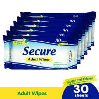 Secure Adult Adult Wipes 30s x 6