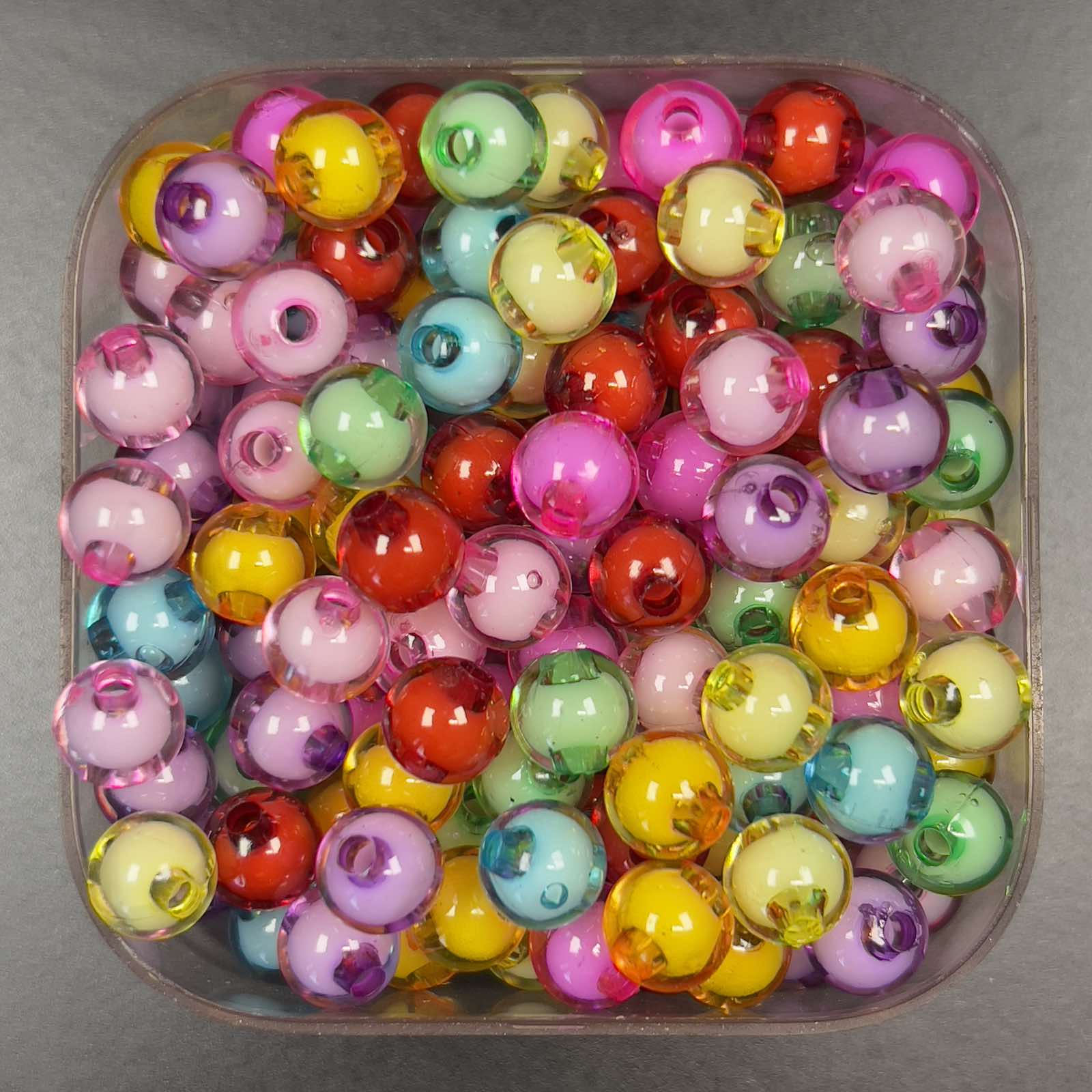 Veeds 50 Pcs Round Multicolor Bead 8mm Elegant DIY Beads Art and Craft