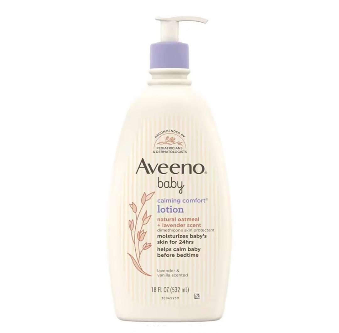 Aveeno Baby Calming Comfort Lotion Natural Oatmeal + Lavender Scent 18 FL OZ 532ml-AUTHENTIC