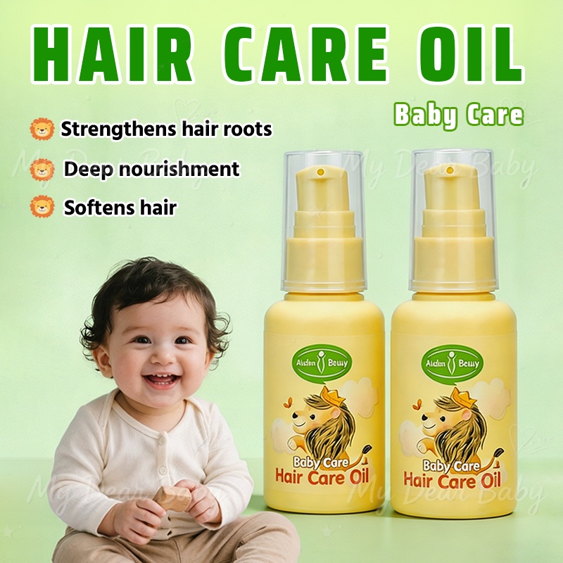 Baby Hair Care Oil Gentle Nourishing Scalp Treatment Soften Strengthen Hair Roots Safe Natural Hair Oil for Newborn Toddler Kids