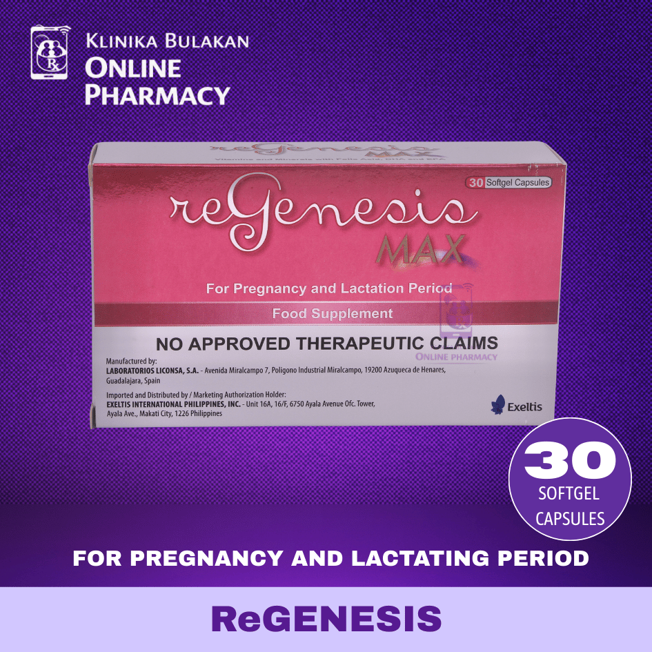 REGENESIS MAX Vitamins and Minerals with Folic Acid DHA and EPA 30 Softgel Capsules