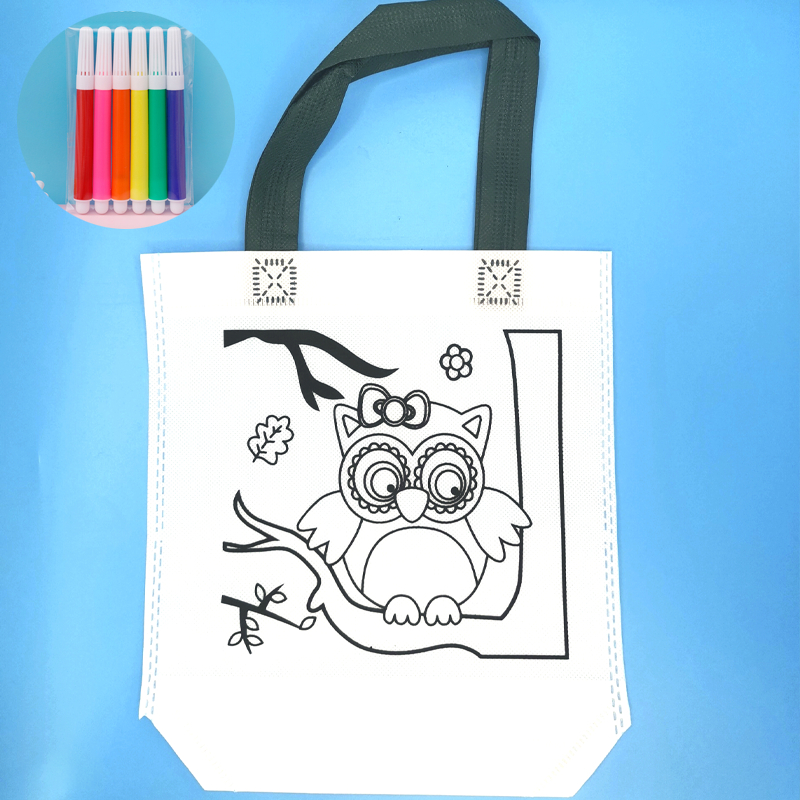 Optional Design DIY Graffiti Bag Handmade Painting Non-Woven Bag Children Lootbag treats/Paninda