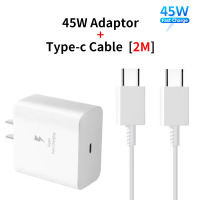 For 45W Samsung charger USB-C Power Adapter Super Fast Charger Type C US Plug Wall Charger Suitable for Android S20 S21 S22 Ultra S10