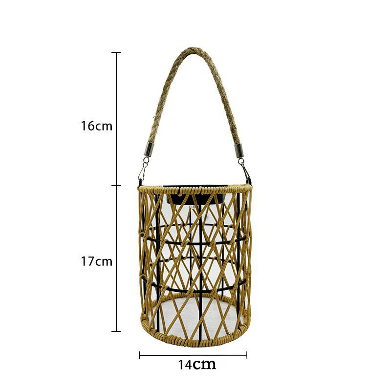 Solar Garden Floor Lamp Outdoor Ip65 Waterproof Rattan Lamp Villa Garden Lawn Atmosphere Decorative Standing Light
