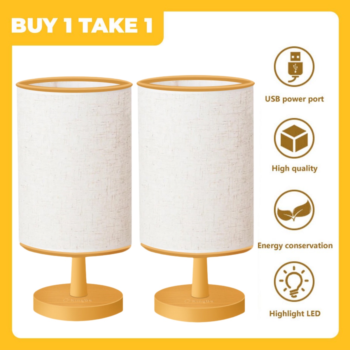 BUY 1 TAKE 1 LED Rechargeable Table Light Aesthetic Desk Lamp for Bedroom Night Lamp study table Lamp Shade Bedroom Night Light