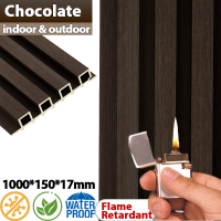Buy 1 take 3 Modern Style Waterproof Board PVC Grille Wall Panel Modern 3D Solid Ecological Wallpaper Wood Design Home Living Office Room Wall Decor 1000*150*17mm