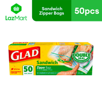 GLAD Sandwich Zipper Bags -50pcs x 1 Pack