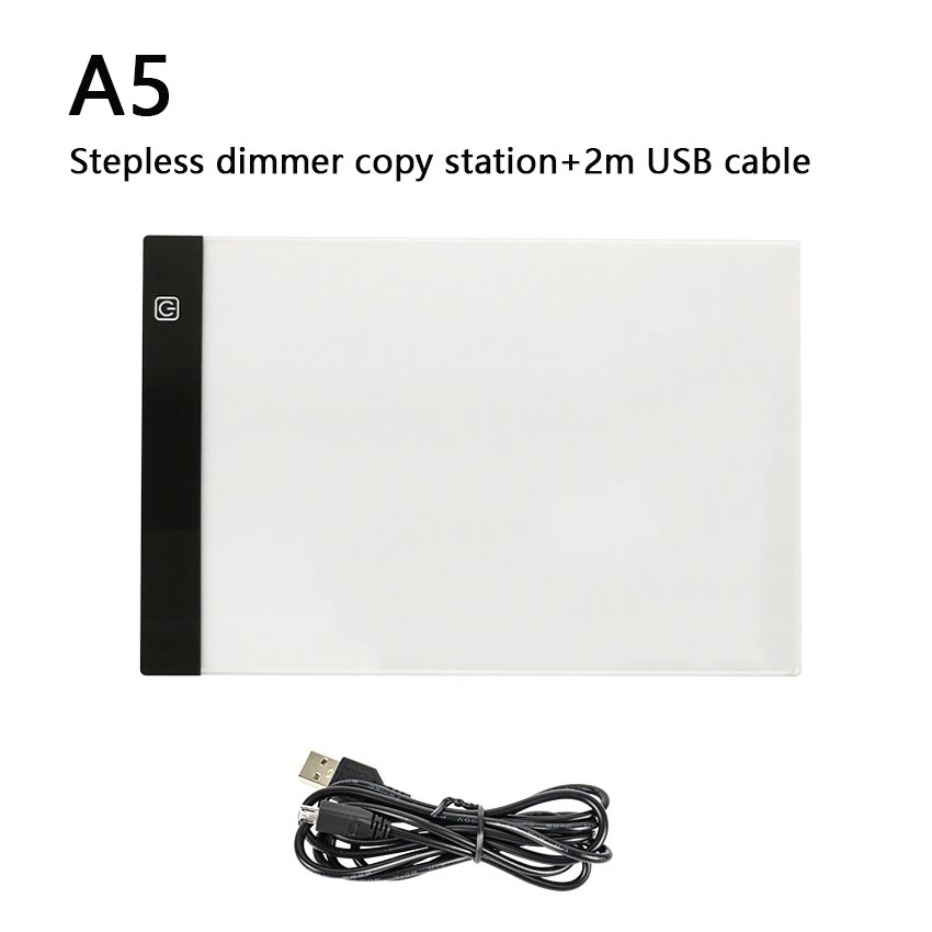 A4/A5 LED Light Box Tracer Digital Drawing Tablet Copying table Painting Writing Pad with 2M USB wire Three-level Dimming