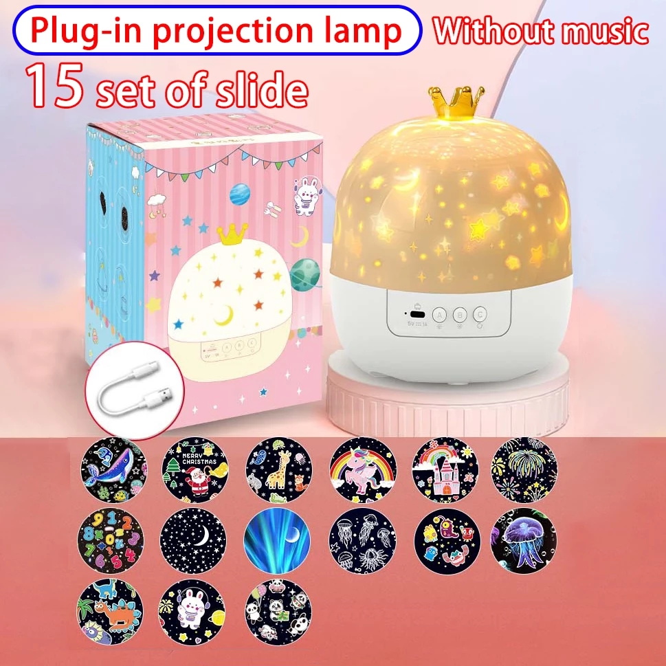 3 in 1 Upgrad Starry Sky Projector Lamp with Music Rotatable LED Night Light Children Gift for Room
