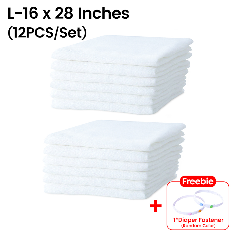 【Free Gift】12PCS/6PCS Birdseye Lampin Cloth Diaper Washable Set Sale for Newborn Baby Cloth Diapers Cotton L XL XXXL