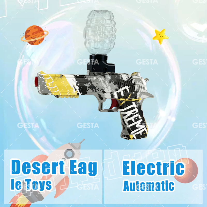 Gel Ball Blaster Automatik dengan Gogglesfo untuk Dewasa boleh dicas semula Electric Cool Graffiti Permainan Pasukan Luaran