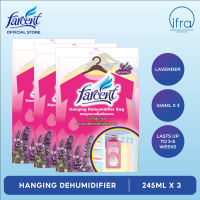 Farcent Hanging Dehumidifier Bag - Lavender Set of 3 (245ml each)