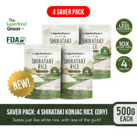 The Superfood Grocer 4 PACK SAVER Dry Shirataki Rice Konjac