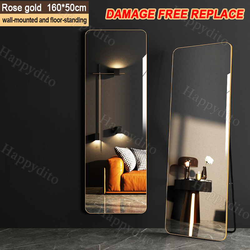 HD High-Quality Full Body Mirror Large with Explosion-Proof Design Premium Metal Frame Floor/Wall Mounted for Living Room Bedroom