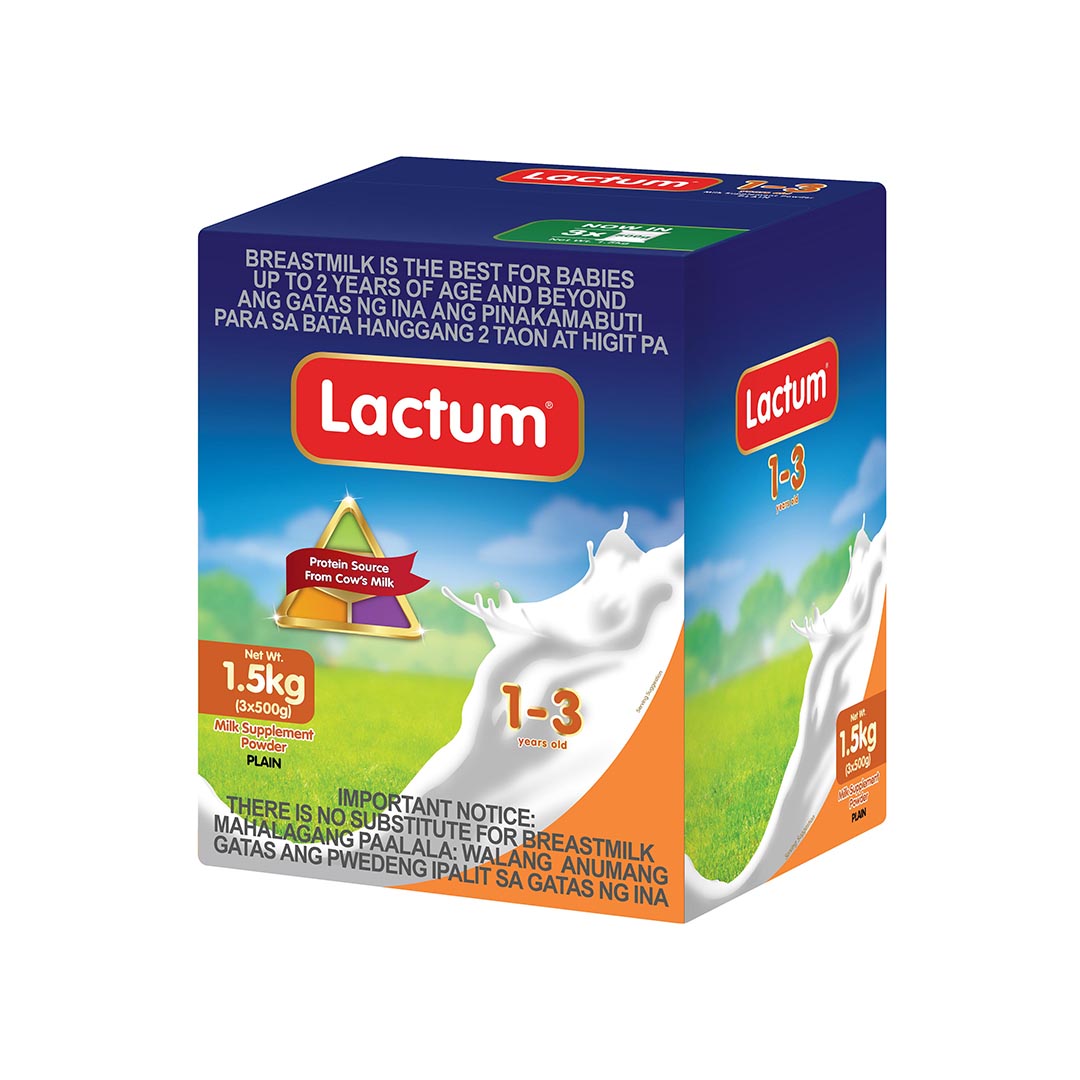 Lactum for 1-3 Years Old Plain 1.5kg Milk Supplement Powder