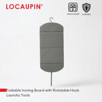 LOCAUPIN Foldable Ironing Board with Rotatable Hook Laundry Tools Hanging Space Saving Heat Insulation Ironing Mat