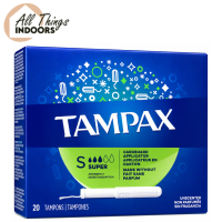 Tampax Super Tampons with Cardboard Applicator – 20 Tampons (Regular Flow Unscented)