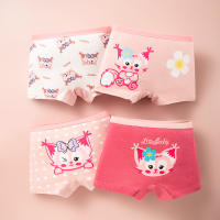 iBaby Comfort Cotton Girls Underwear Set 4pcs - Soft Breathable Cartoon Character Boxer Briefs for Kids
