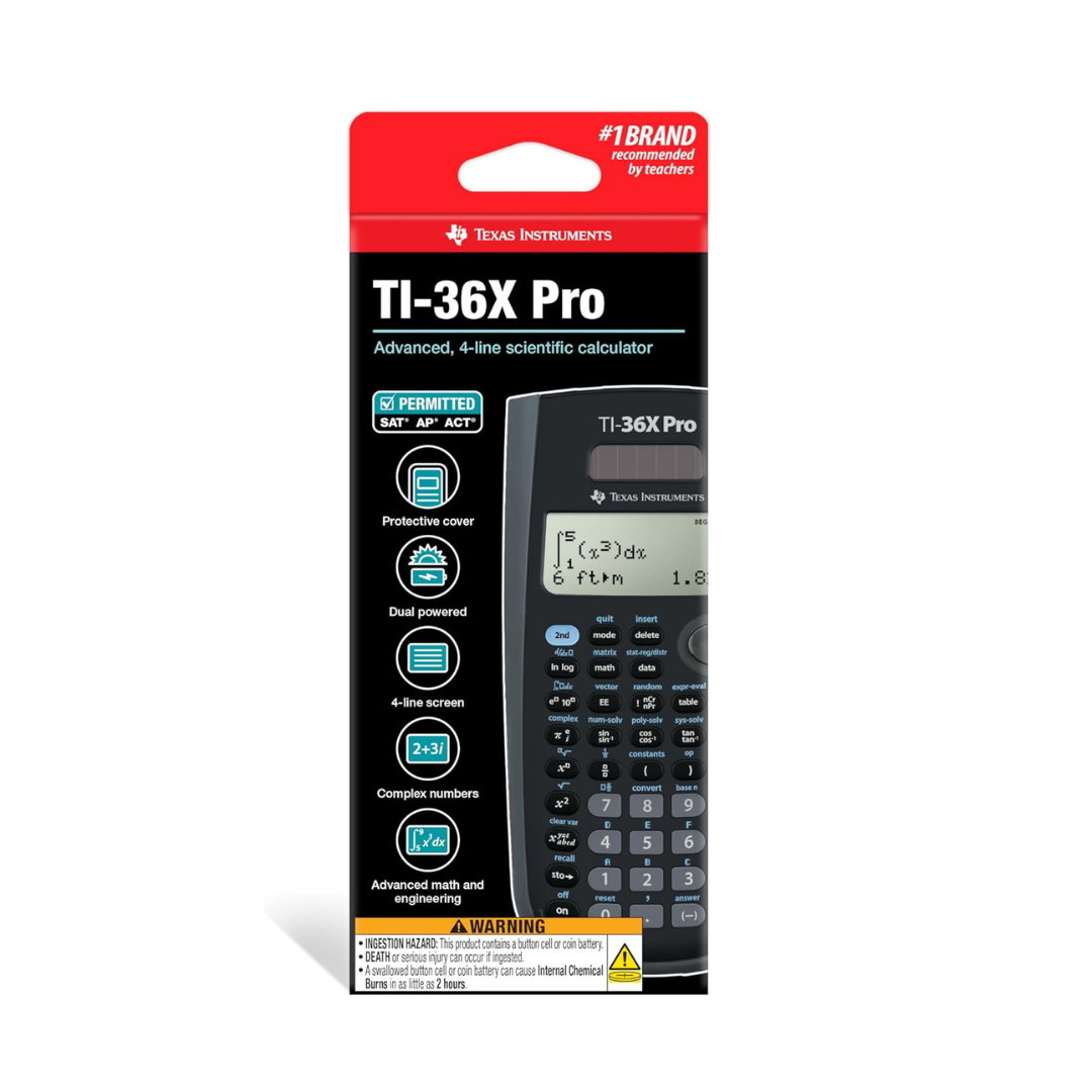 Texas Instruments TI-36X Pro Advance Engineering/Scientific Calculator with MathPrint Black