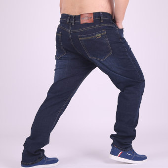 Winter Men stretch Plus-sized straight long Pants Plus-sized Jeans D8658 D8658
