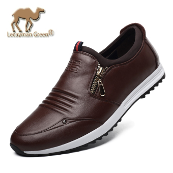 The British Leather Spring and Autumn Men men's casual leather shoes Deep Brown Deep Brown