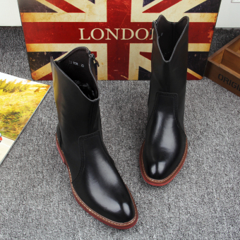 The British Men workwear autumn Men shoes Martin boots Black normal version Black normal version