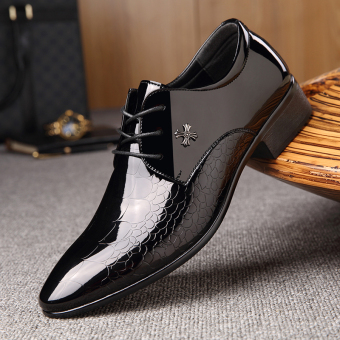 The British Leather nan xiu xian Men shoes business casual leather shoes 5820-1 black 5820-1 black
