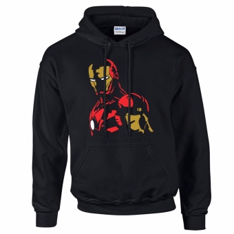 iGPrints Ironman Shadowed Design Marvel Superheroes Hoodie Jacket Black
