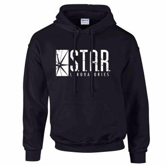iGPrints S.T.A.R. Laboratories Inspired Distressed Logo STAR LABS Hoodie Jacket Black
