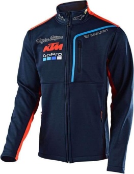 men casual KTM zip up pullover jacket riding cycling sport sweater jacket coat blue - intl
