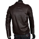 Mens Motorcycle Slim PU Leather Jackets (Brown) - Intl August 2018 - 3 Mens Motorcycle Slim PU Leather Jackets (Brown) - intl - 3