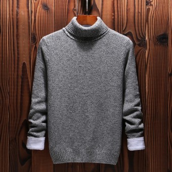 autumn and winter sweater men's Korean Slim youth men's sweater high collar warm fashion men tide - intl