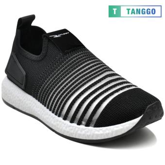 Tanggo F12 Fashion Sneakers Korean Mesh Shoes Light Breathable Slip-On for Men black