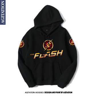 The Flash autumn New style hooded pullover hoodie Black 2