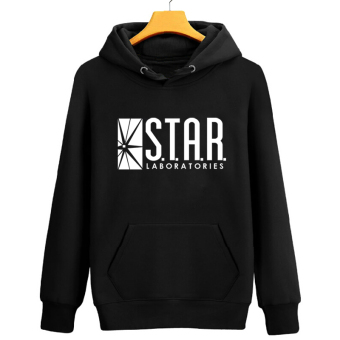 The Flash laboratory warm zip-up hooded jacket Wei Yi STAR Lab black